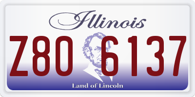 IL license plate Z806137