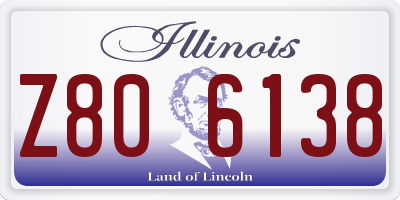 IL license plate Z806138