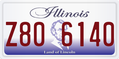 IL license plate Z806140