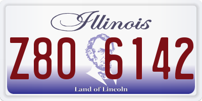 IL license plate Z806142