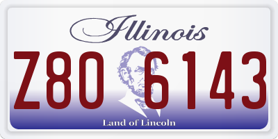 IL license plate Z806143