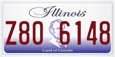 IL license plate Z806148