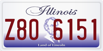 IL license plate Z806151