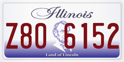 IL license plate Z806152