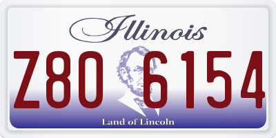 IL license plate Z806154