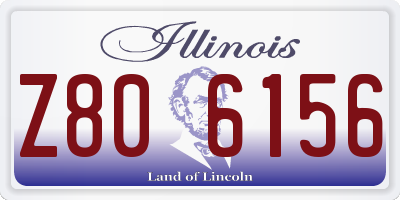 IL license plate Z806156