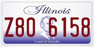 IL license plate Z806158