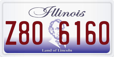IL license plate Z806160