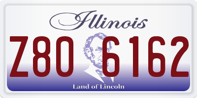 IL license plate Z806162