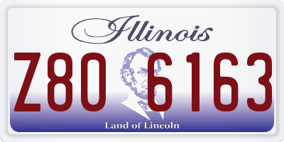 IL license plate Z806163