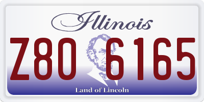 IL license plate Z806165