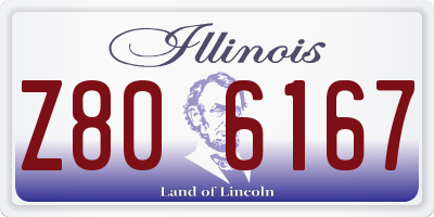 IL license plate Z806167