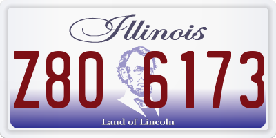 IL license plate Z806173