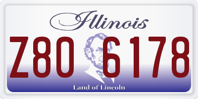 IL license plate Z806178