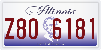 IL license plate Z806181