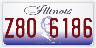 IL license plate Z806186