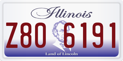 IL license plate Z806191