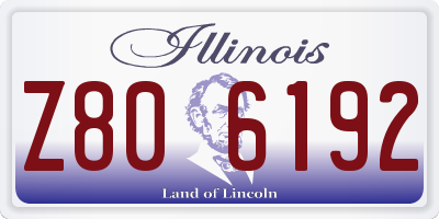 IL license plate Z806192
