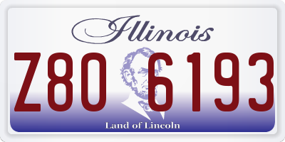 IL license plate Z806193