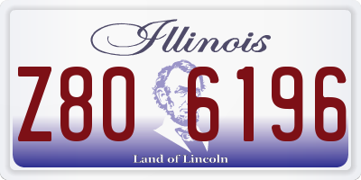 IL license plate Z806196