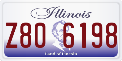 IL license plate Z806198