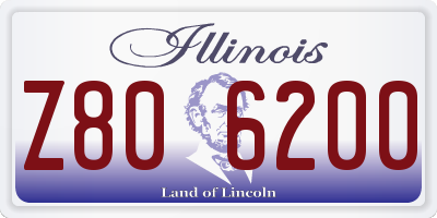 IL license plate Z806200