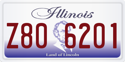 IL license plate Z806201