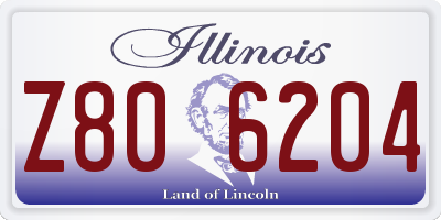 IL license plate Z806204