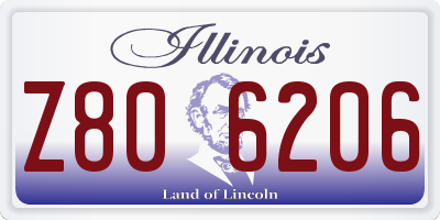 IL license plate Z806206