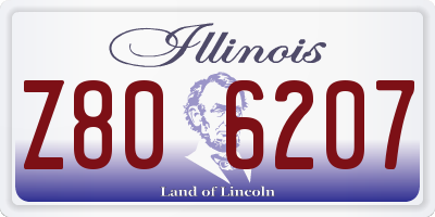 IL license plate Z806207
