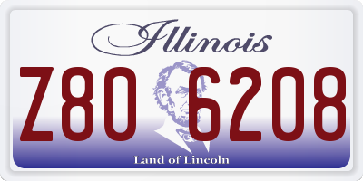 IL license plate Z806208