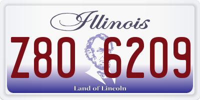 IL license plate Z806209