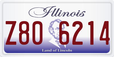 IL license plate Z806214