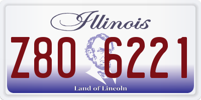 IL license plate Z806221