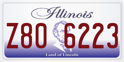 IL license plate Z806223