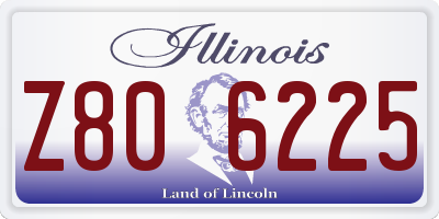 IL license plate Z806225