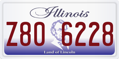 IL license plate Z806228