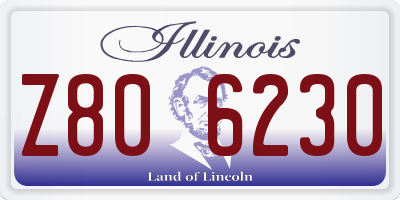 IL license plate Z806230