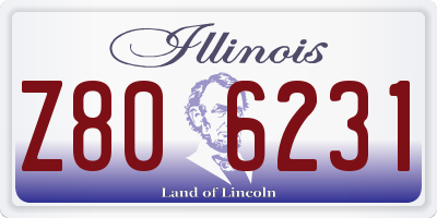 IL license plate Z806231