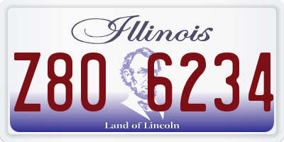 IL license plate Z806234