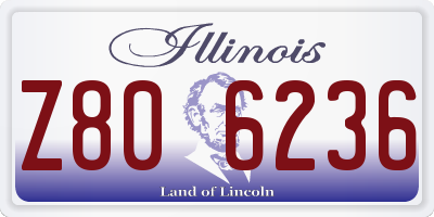 IL license plate Z806236