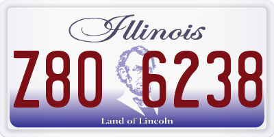 IL license plate Z806238