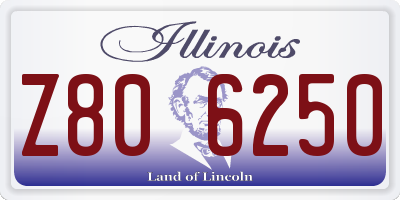 IL license plate Z806250