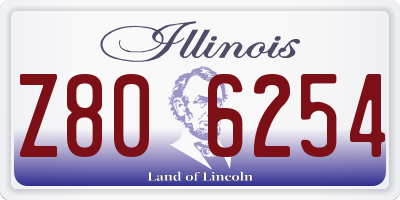 IL license plate Z806254