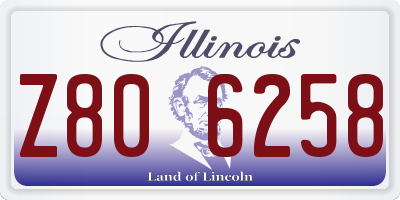 IL license plate Z806258