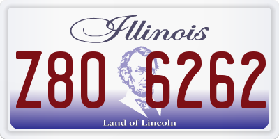IL license plate Z806262