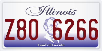 IL license plate Z806266