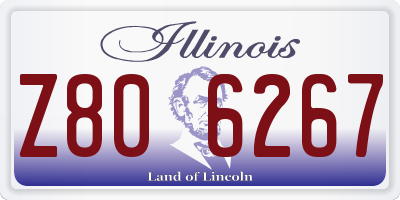 IL license plate Z806267