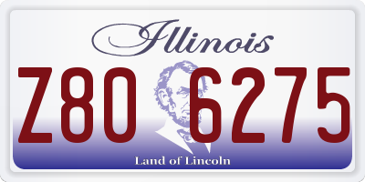 IL license plate Z806275