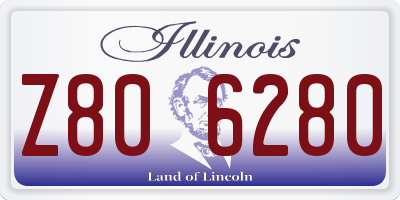 IL license plate Z806280